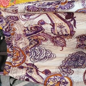 Elegant Purple and Orange Maxi Dress